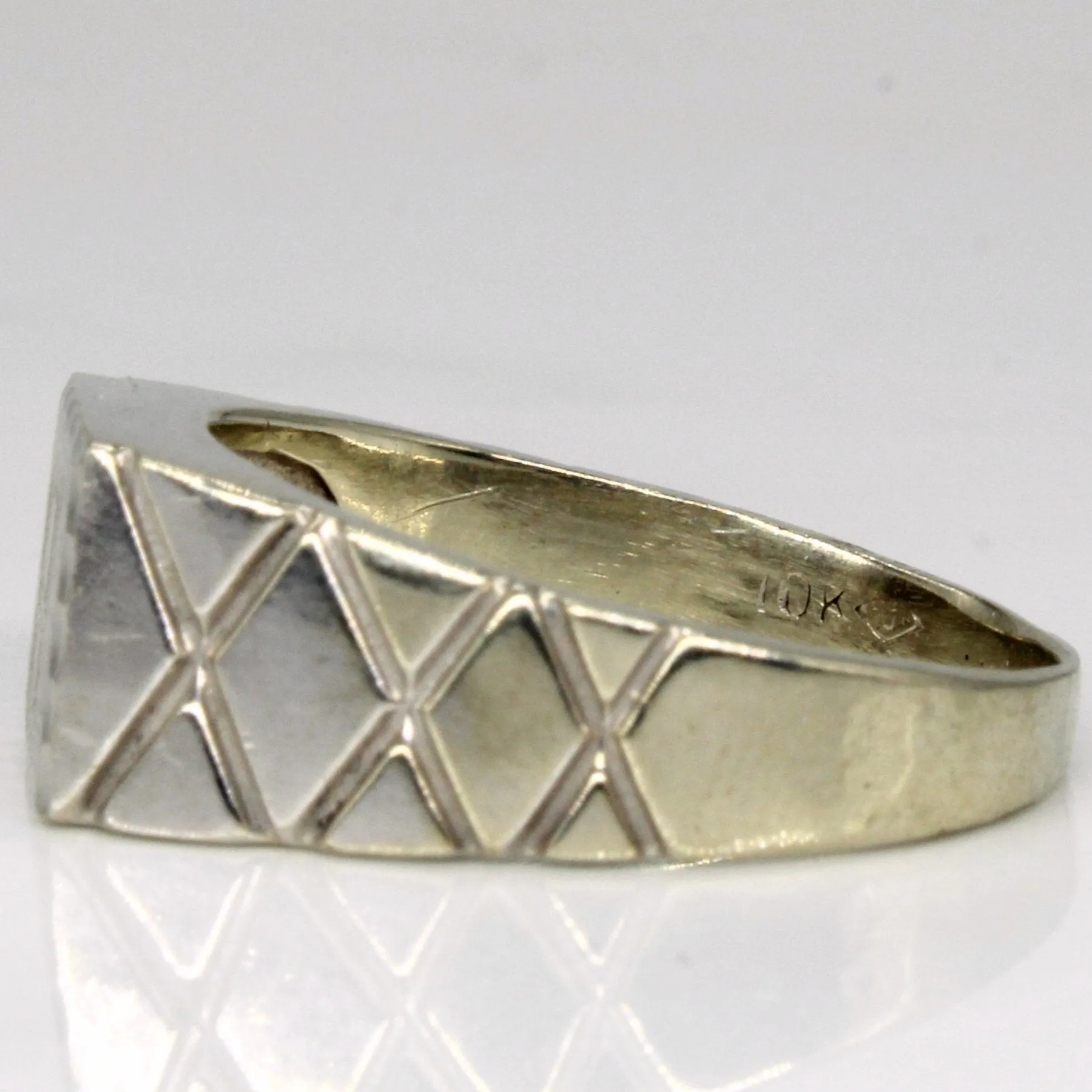 10 White Gold 'B' Initial Ring | SZ 9.25 |