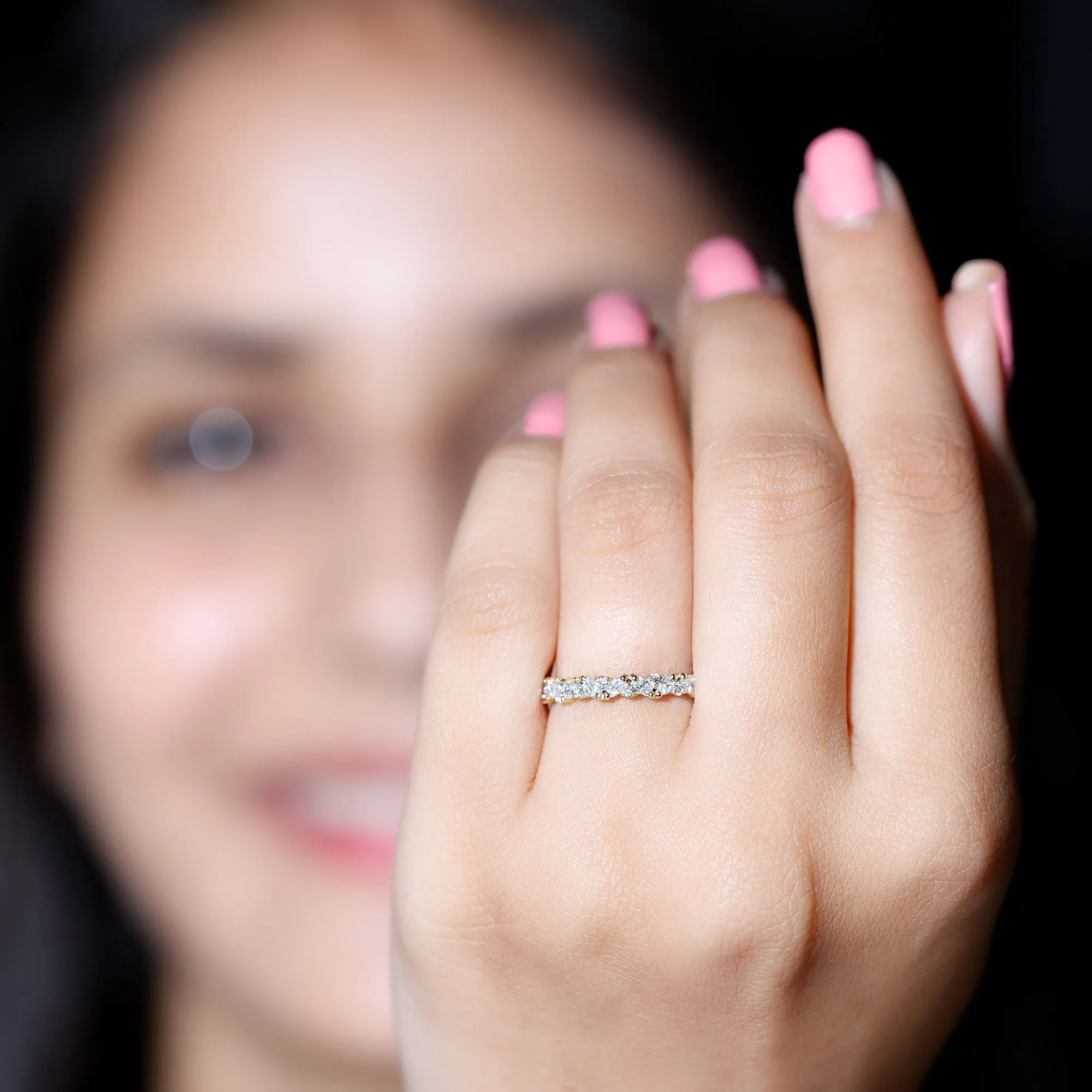 1/2 CT Diamond Stackable Band Ring