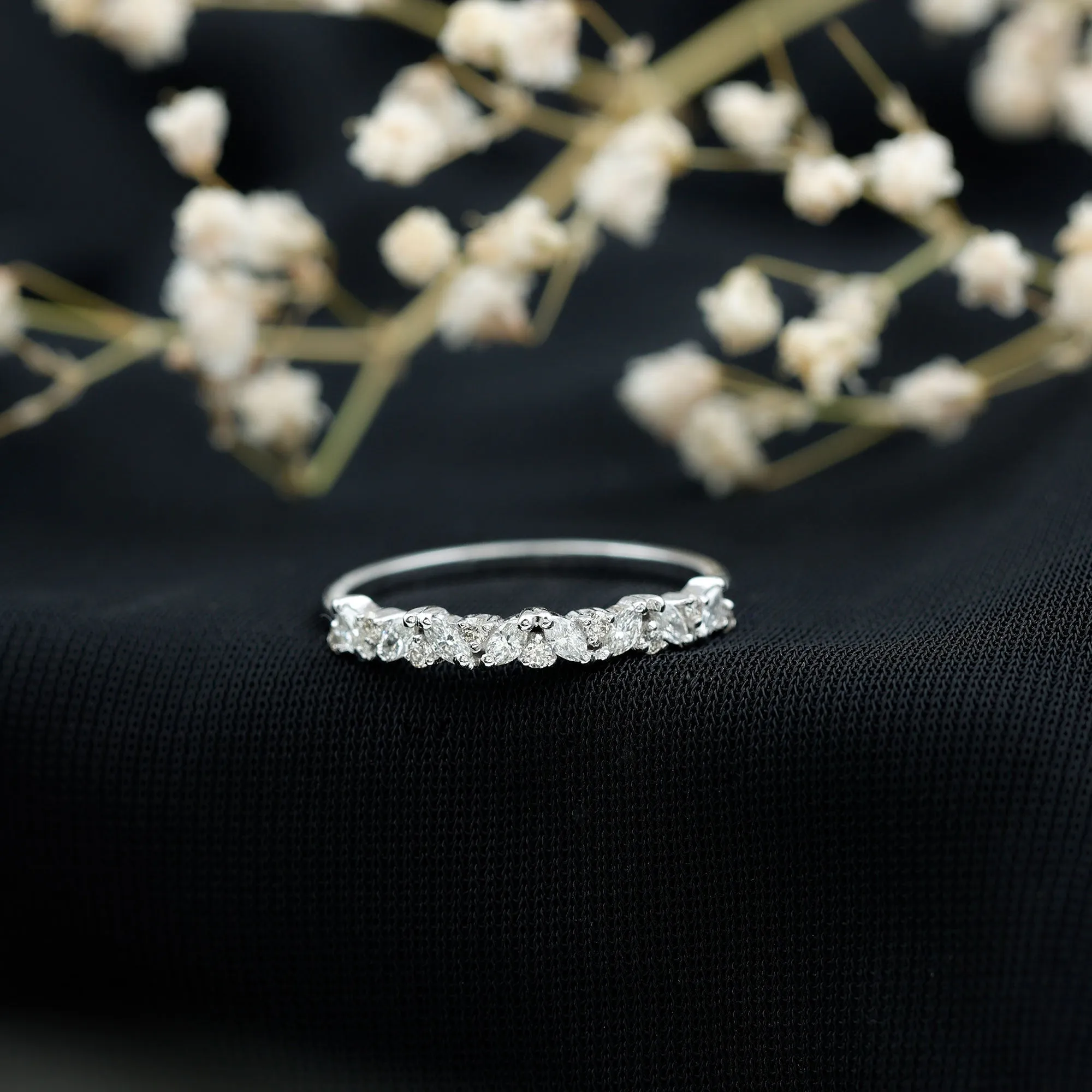 1/2 CT Diamond Stackable Band Ring