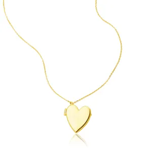 14k Gold Plated Heart Locket Necklace