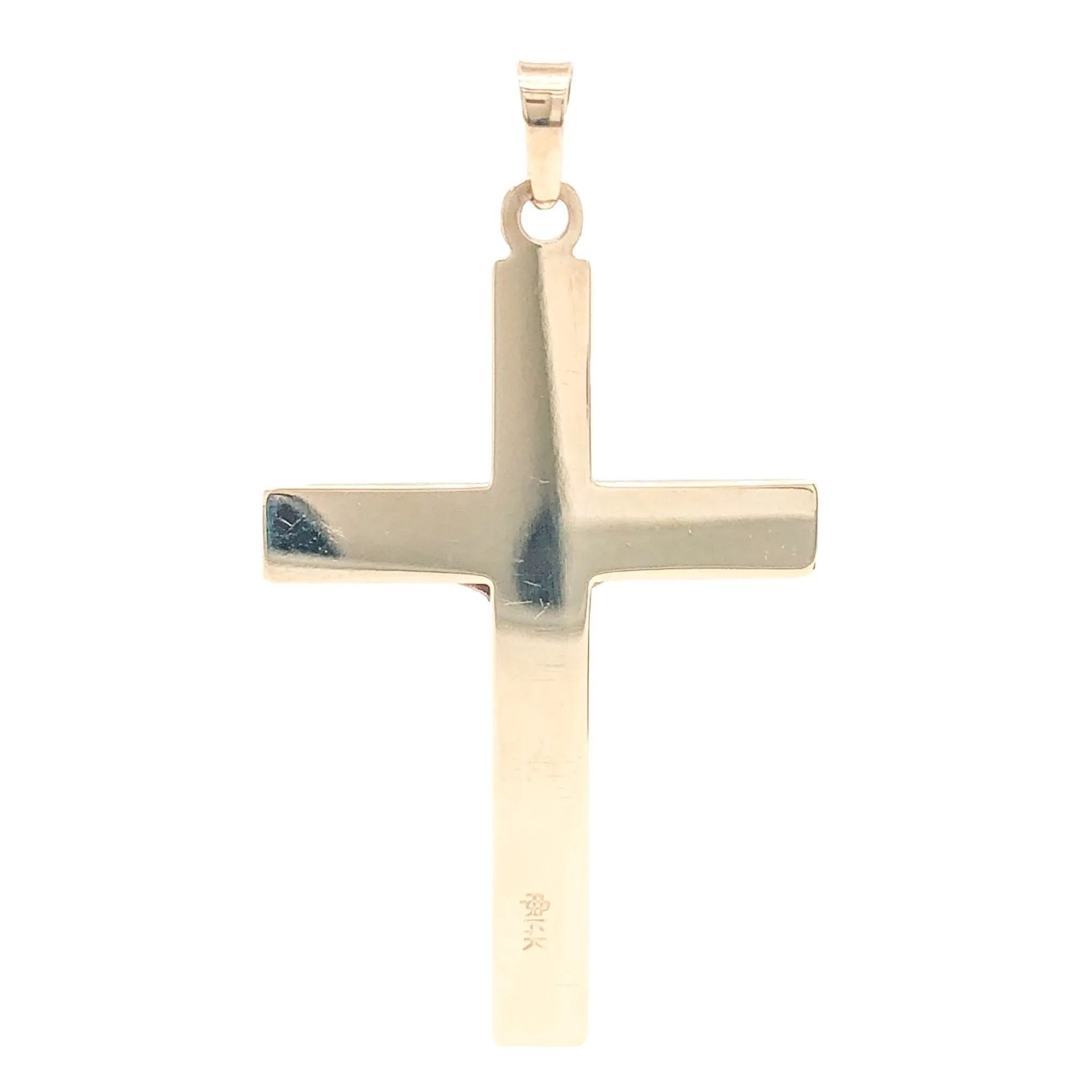 14K TT Gold High Polish Crucifix Cross