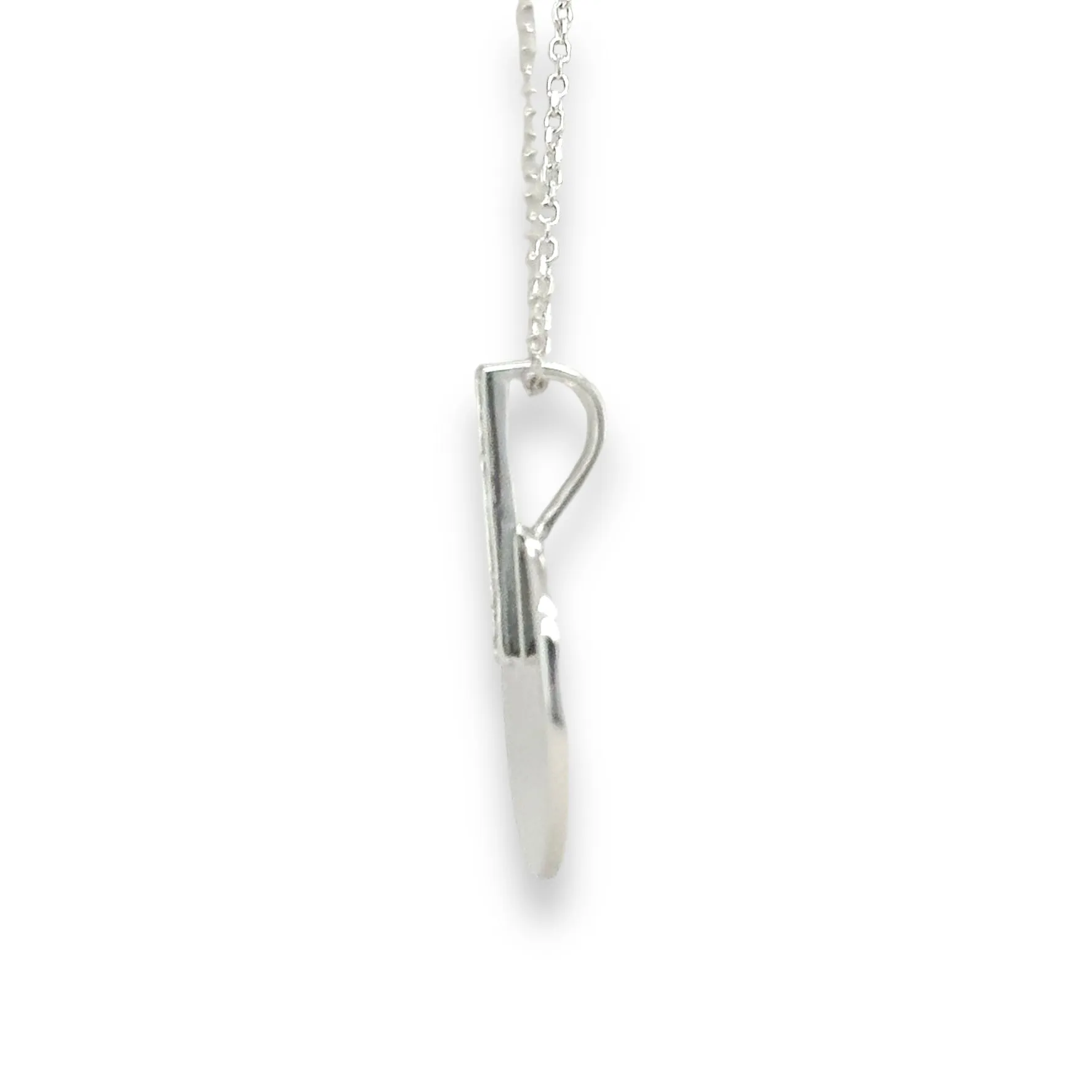 14K W Gold 0.38ctw Disc Diamond Pendant