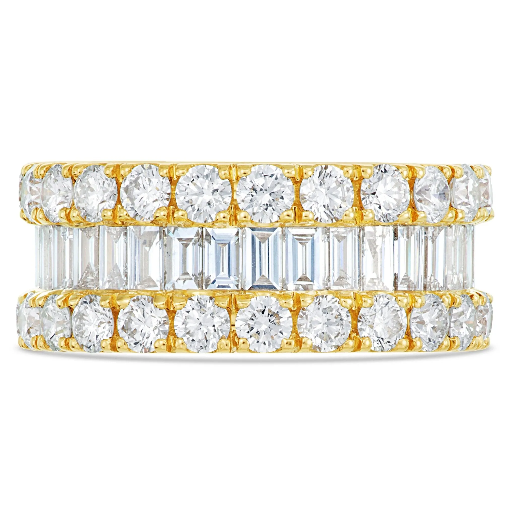 18k Gold 6.0ct Baguette Diamond Full Eternity Ring