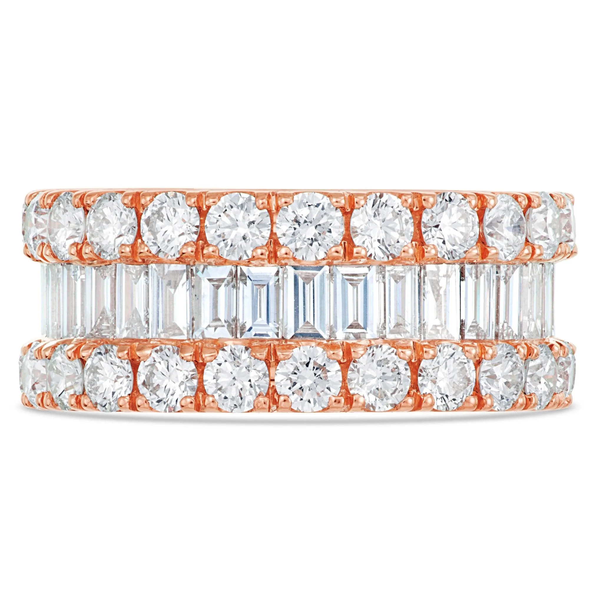 18k Gold 6.0ct Baguette Diamond Full Eternity Ring
