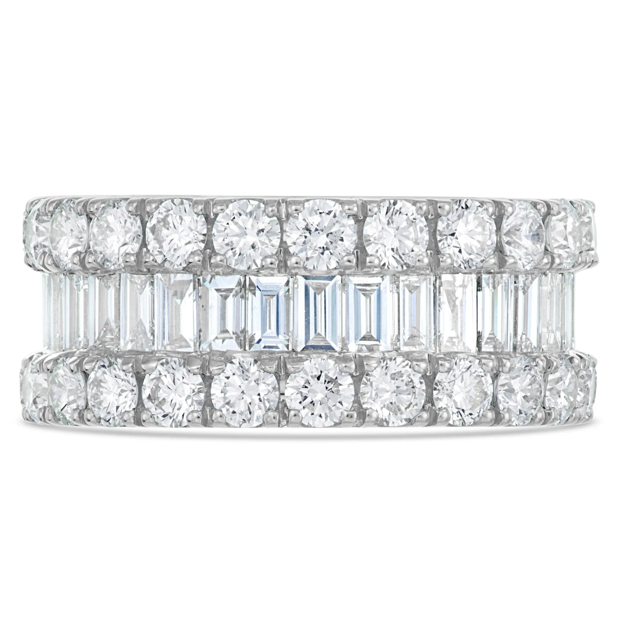 18k Gold 6.0ct Baguette Diamond Full Eternity Ring