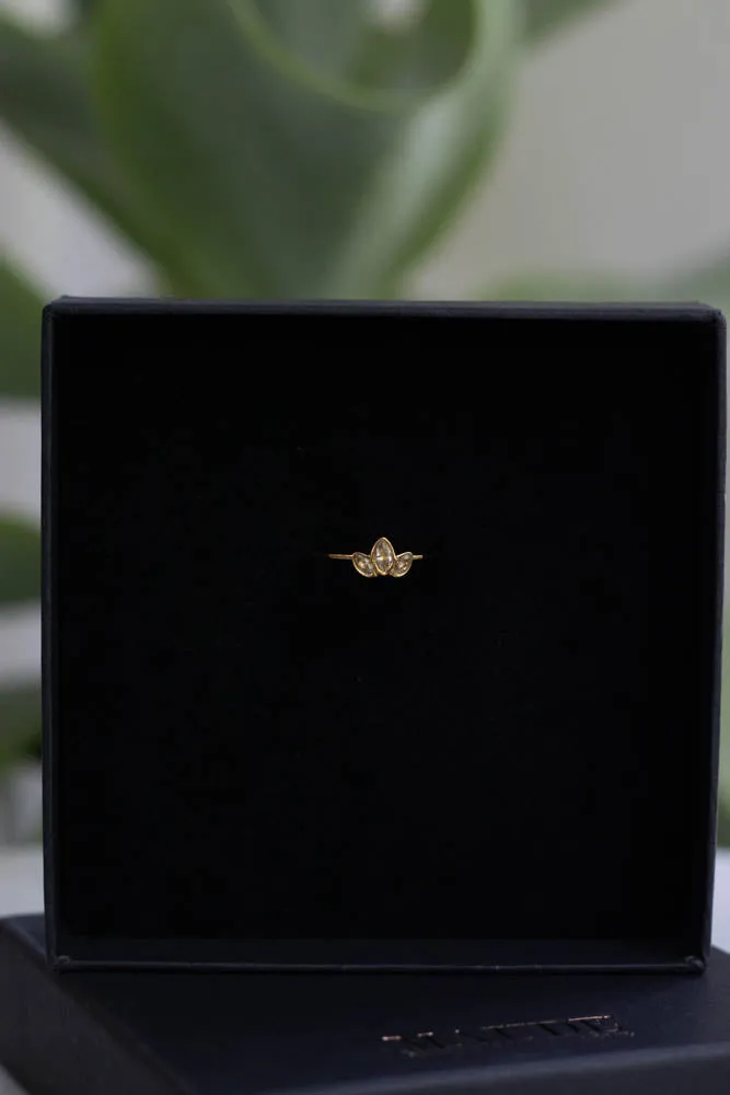 18K Harper 3 Stone Ring