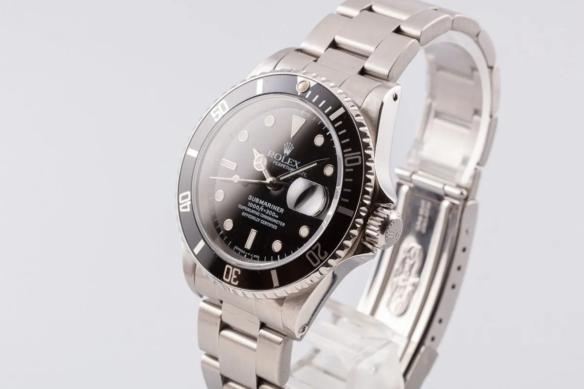 1997 Rolex Submariner 16610 with Box and Papers