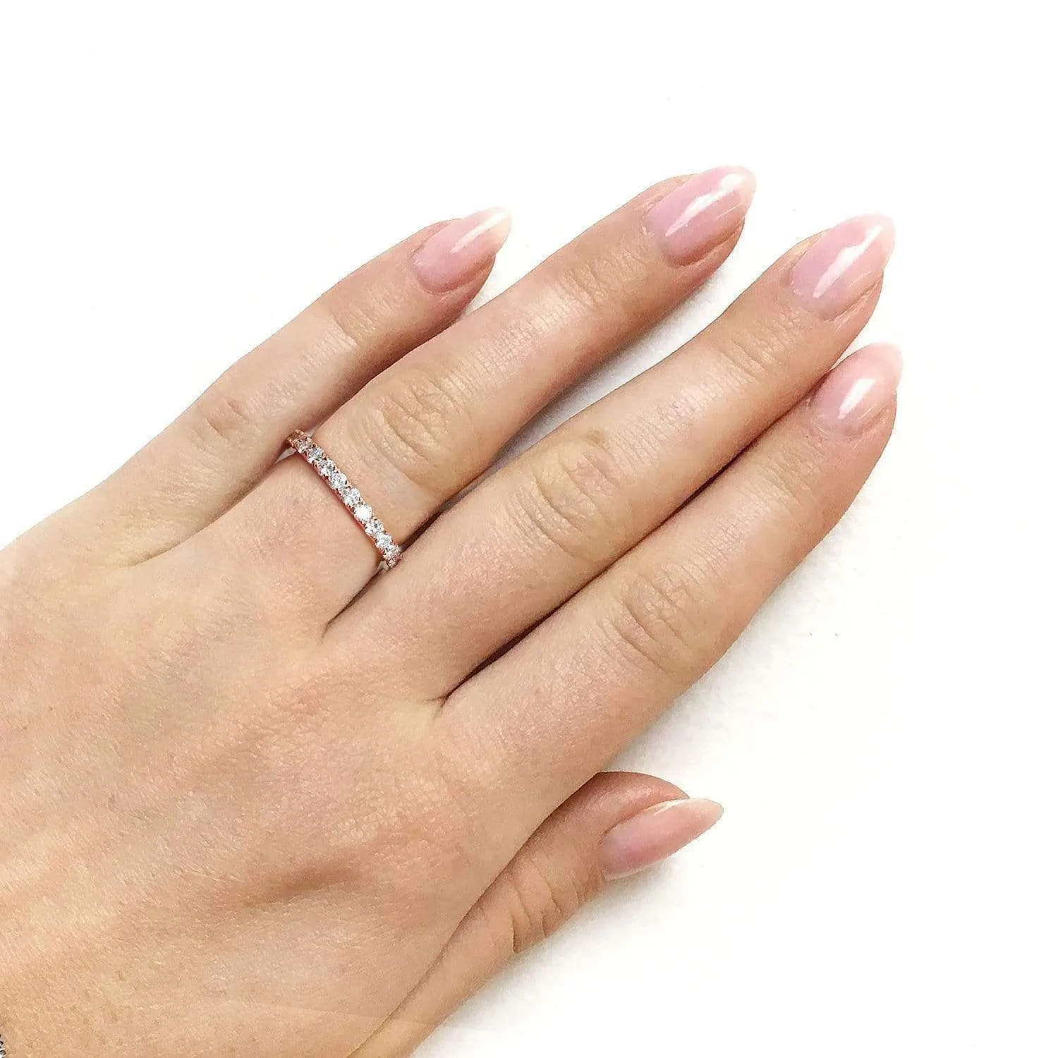 1ct Lab Grown Diamond Eternity Gold Band