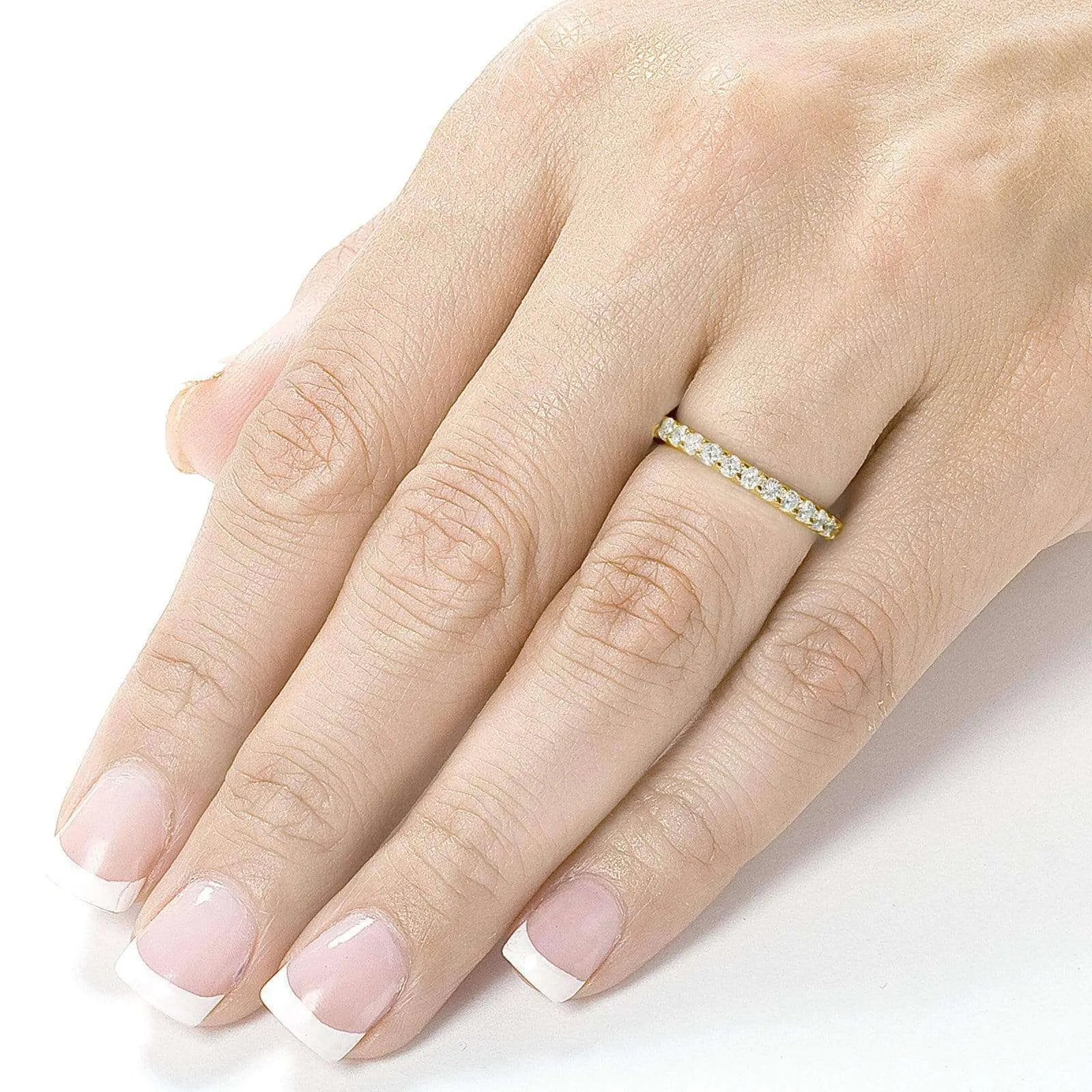 1ct Lab Grown Diamond Eternity Gold Band