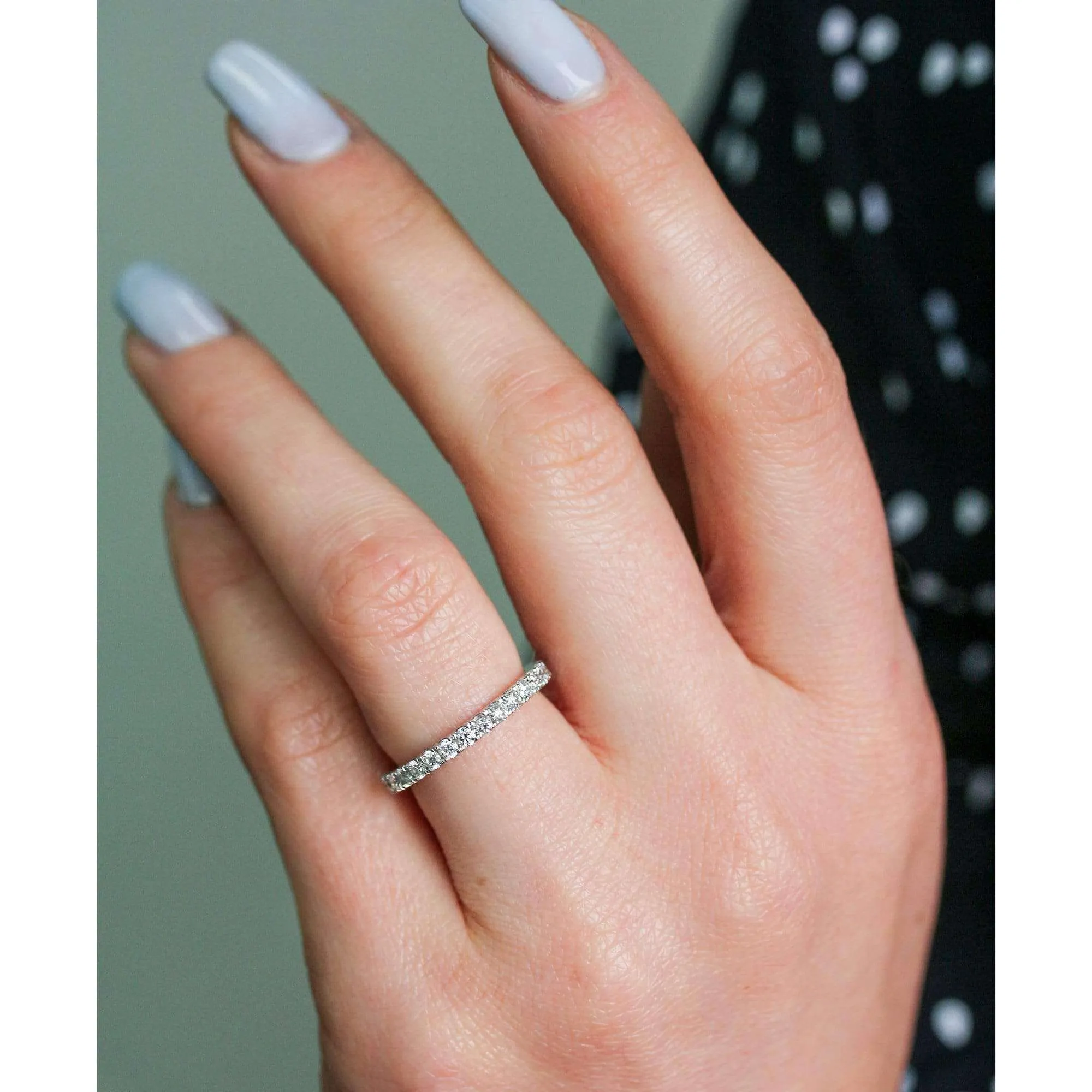 1ct Lab Grown Diamond Eternity Gold Band