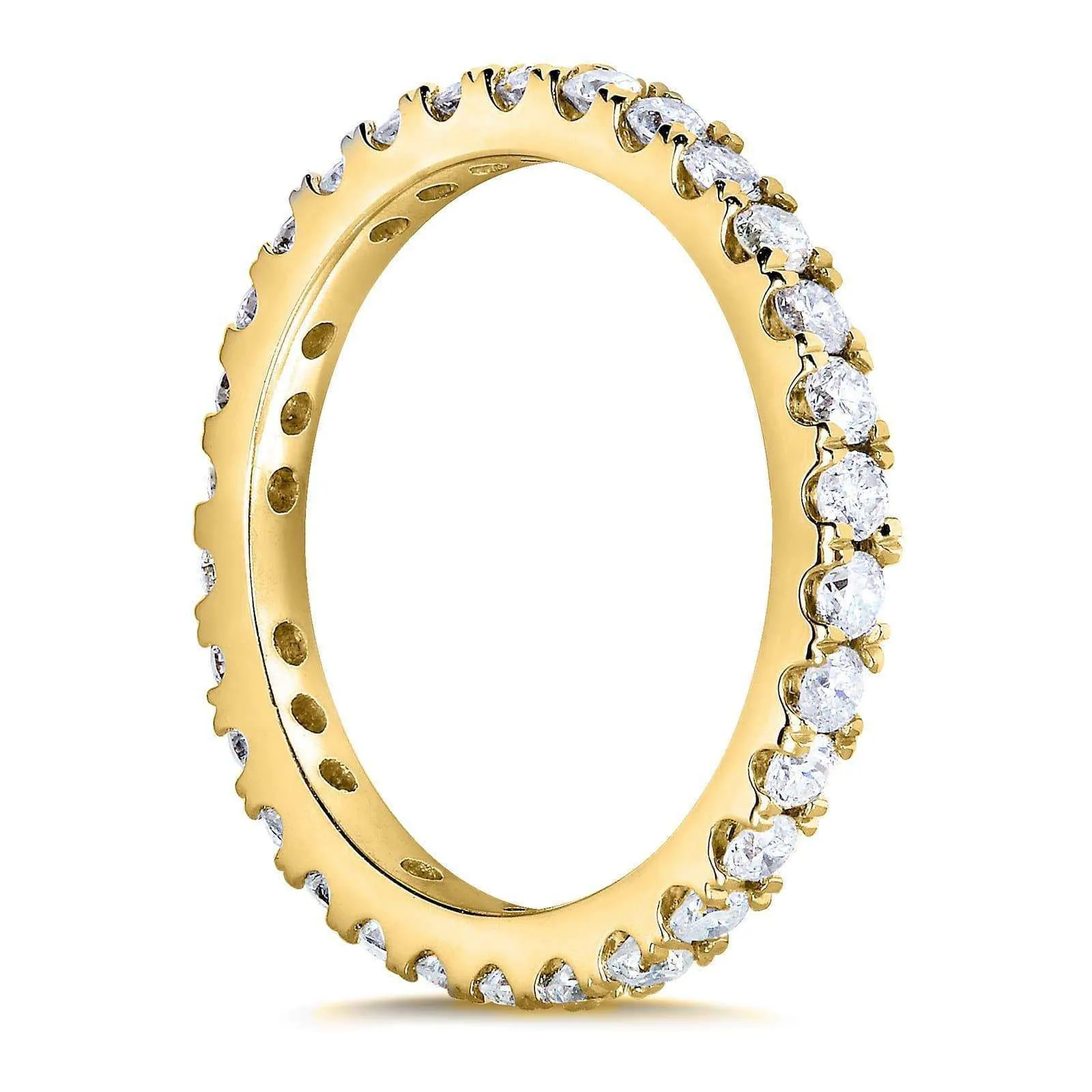 1ct Lab Grown Diamond Eternity Gold Band