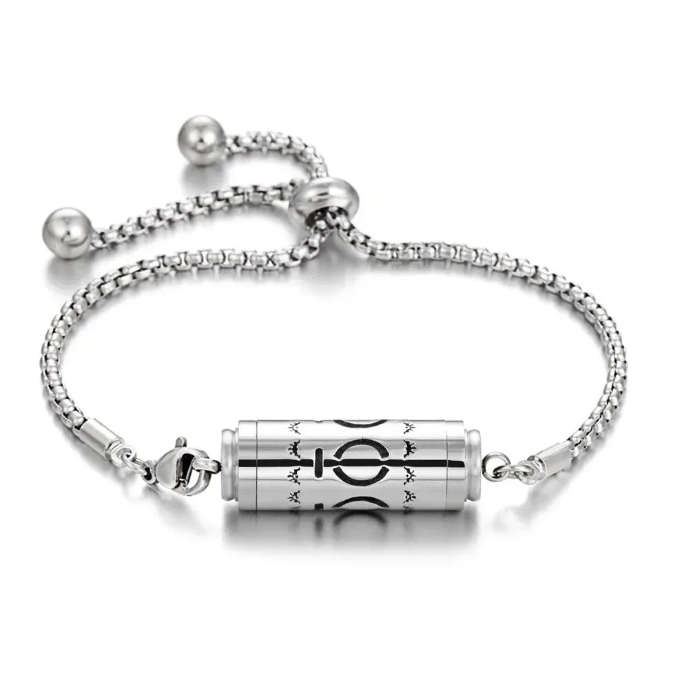 2024 New Stainless Steel Aromatherapy Diffuser Bracelet Locket Adjustable Chain Aroma Perfume Essential Oil Diffuser Bracelet