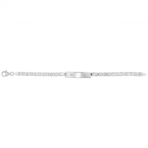 Acotis Silver Anchor with Zirconia Accent Baby Bracelet G2230