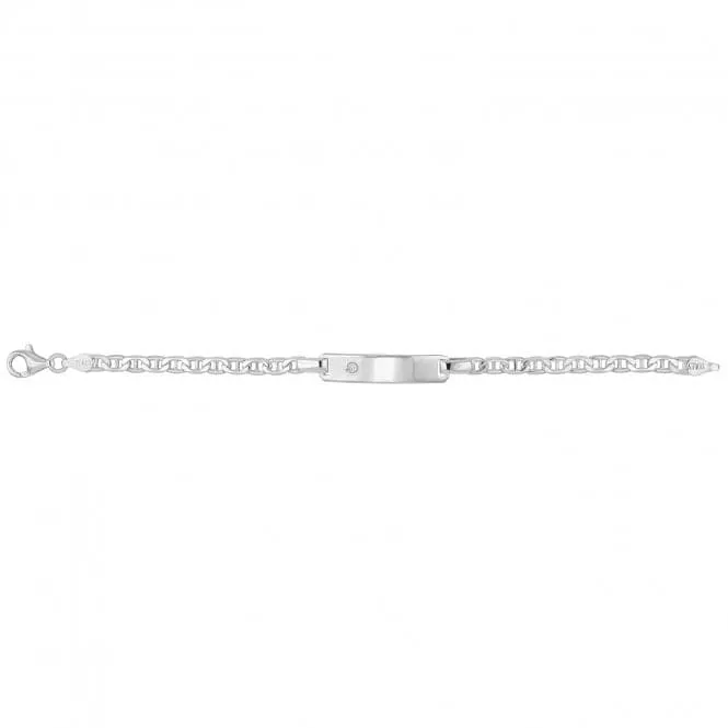 Acotis Silver Anchor with Zirconia Accent Baby Bracelet G2230