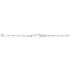 Acotis Silver Babies ID Bracelet with Zirconia Stones G2229