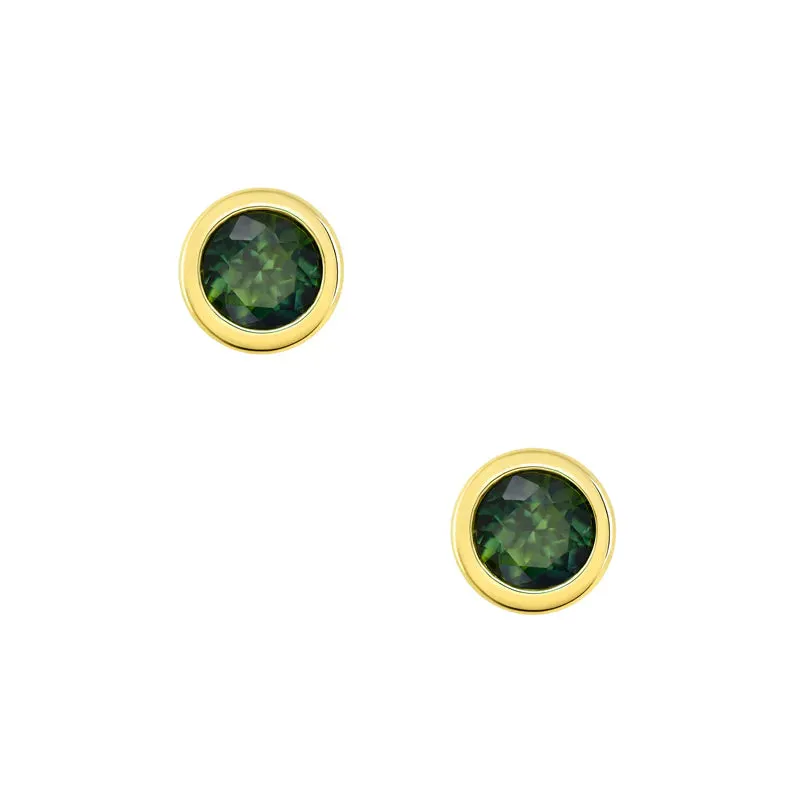 Adelia Teal Sapphire Earrings