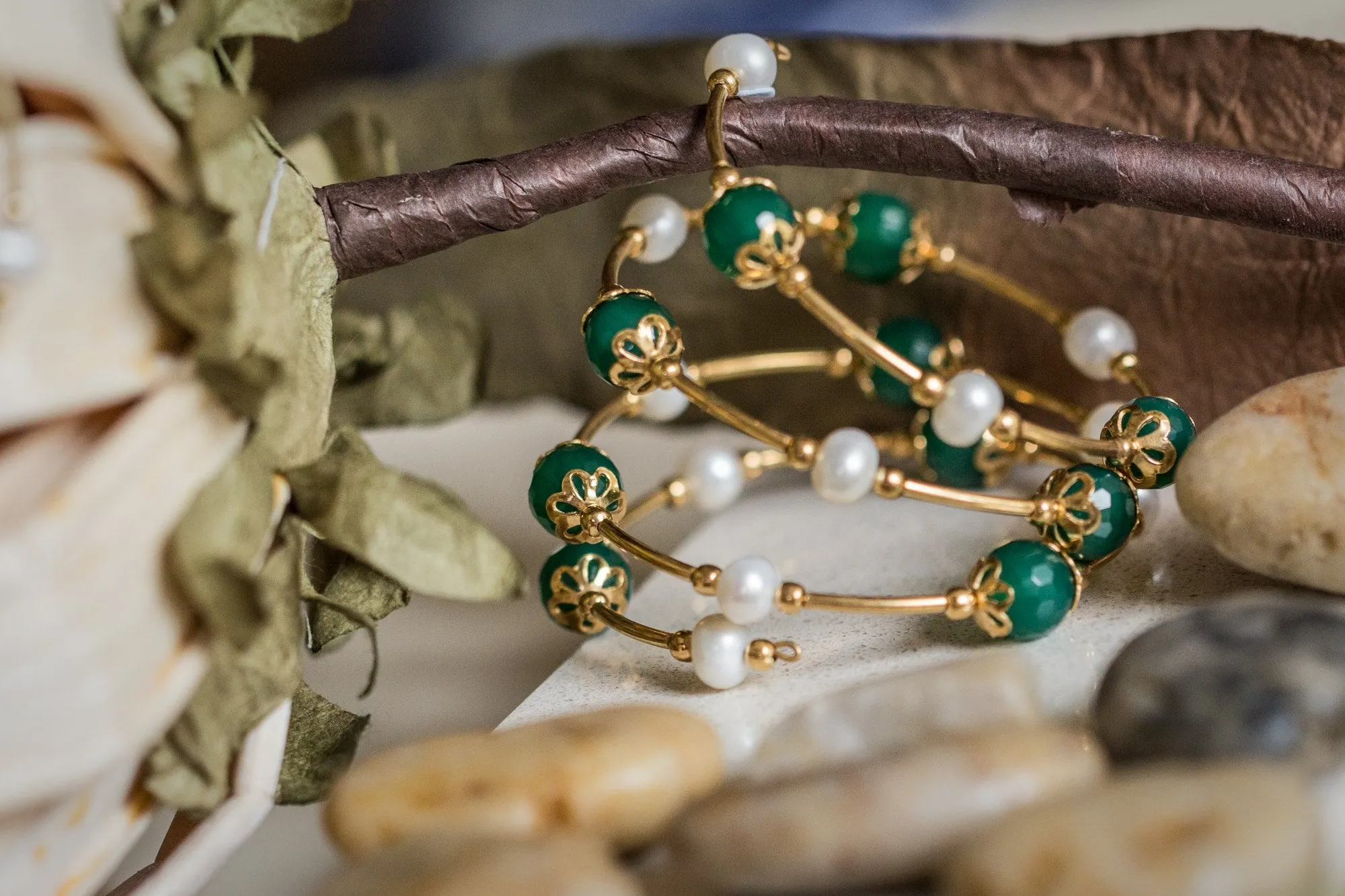 AMAZONIA GREEN SPIRAL BRACELET