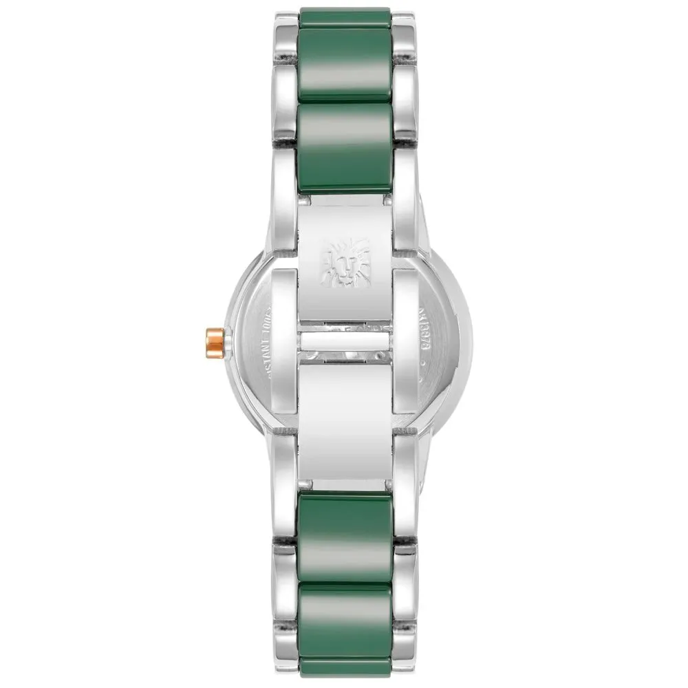 Anne Klein Green Mother of Pearl Dial Ceramic Bracelet Ladies Watch AK/3345GNRT