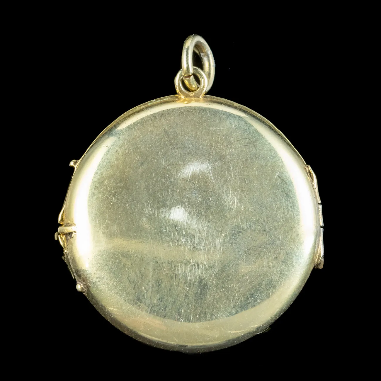 Antique Edwardian Guilloche Enamel Floral Locket