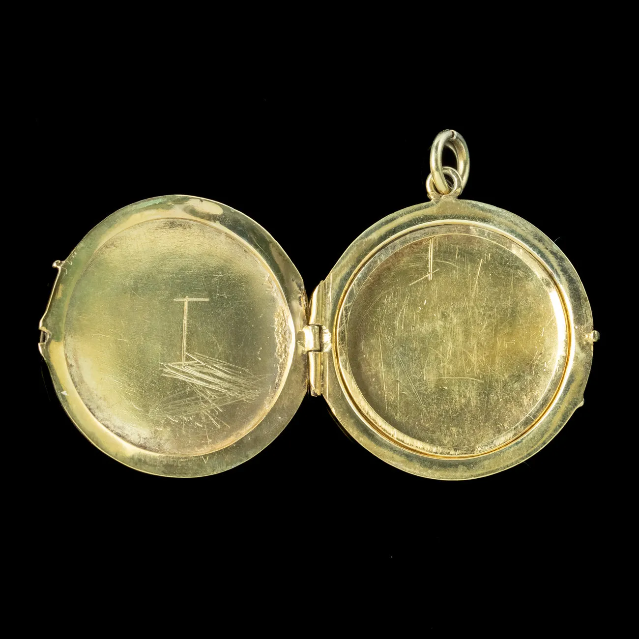 Antique Edwardian Guilloche Enamel Floral Locket