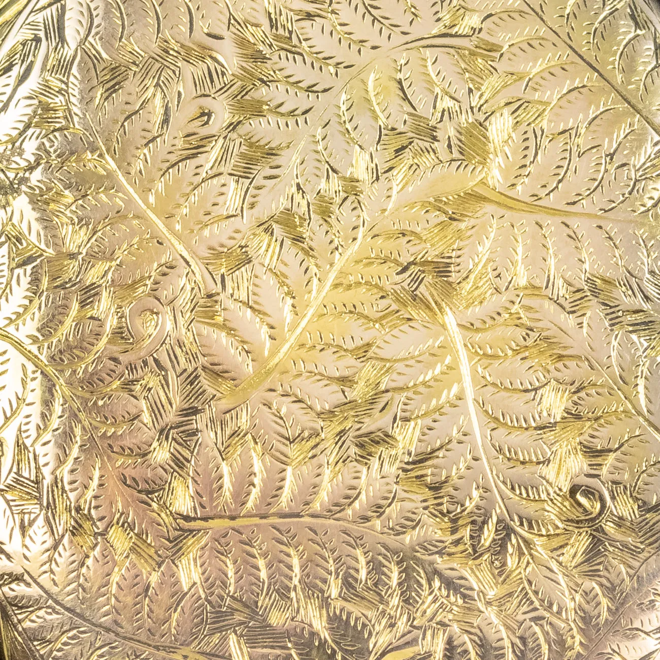 Antique Victorian Fern Leaf Locket 9ct Gold