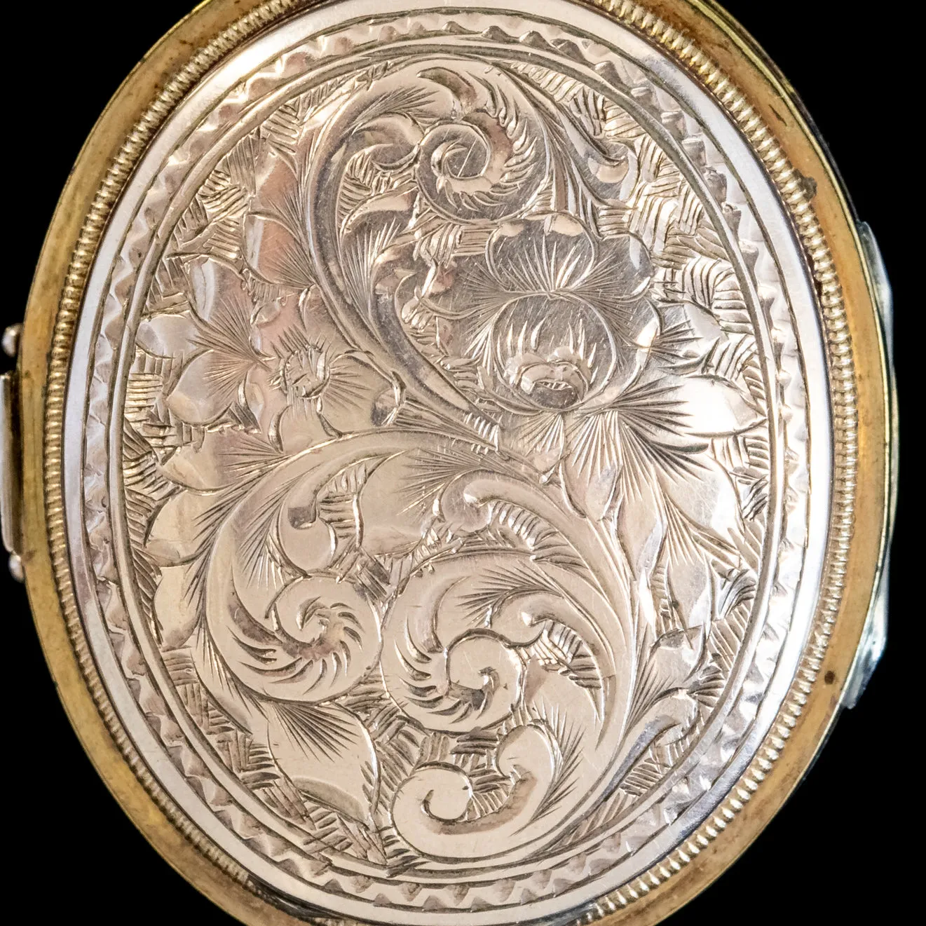 Antique Victorian Floral Family Locket 9Ct Gold Circa 1890