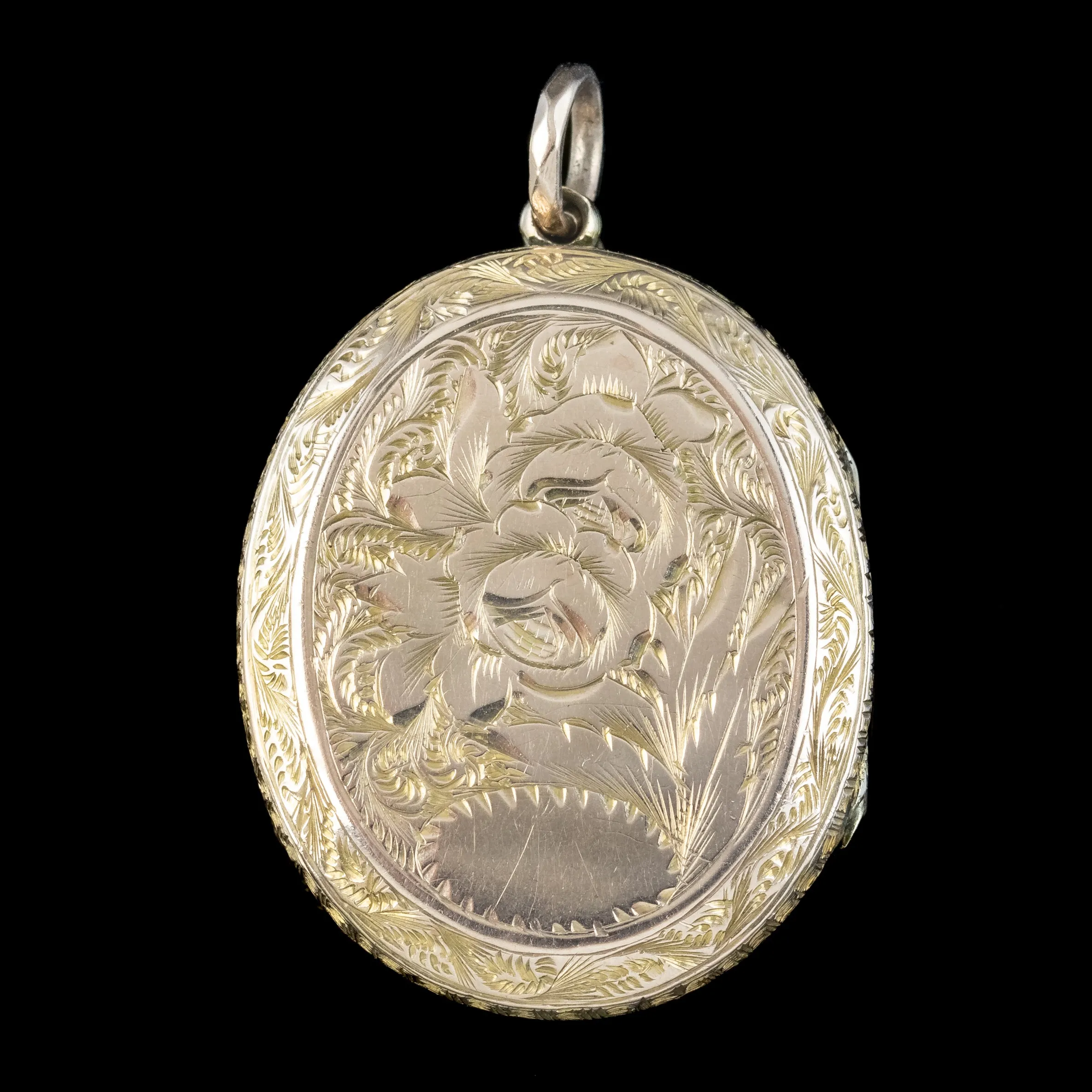 Antique Victorian Floral Locket 9ct Gold