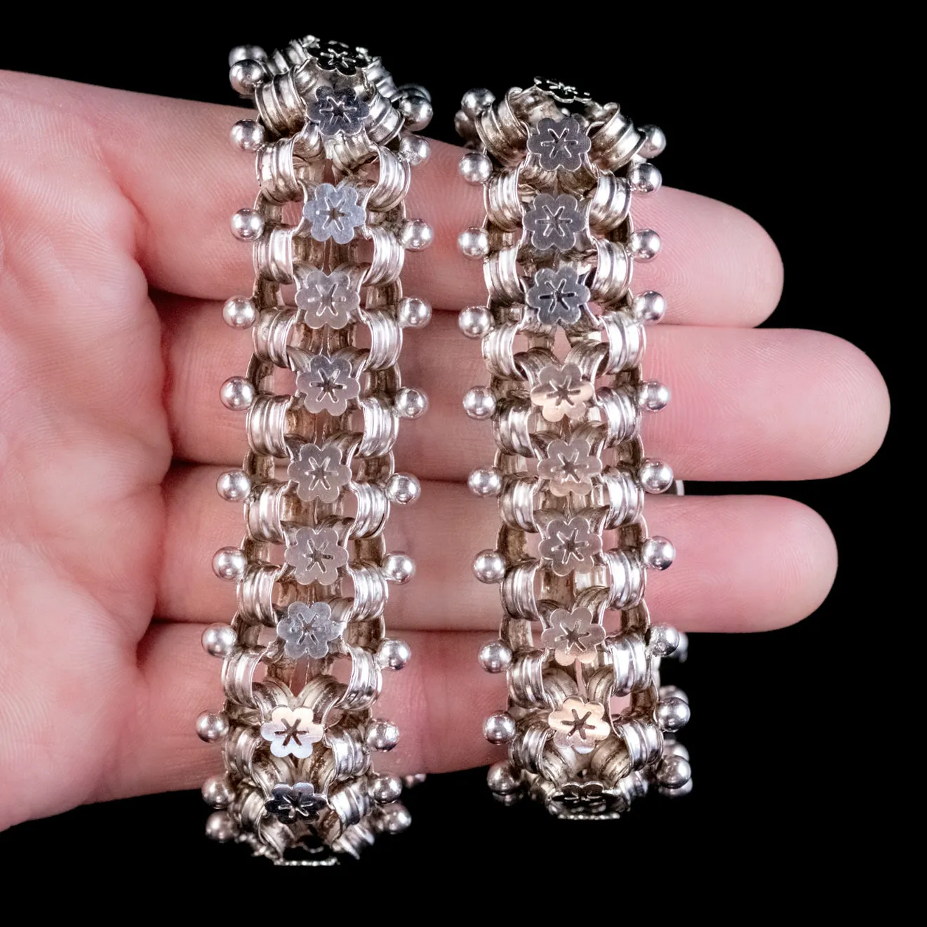 Antique Victorian Silver Collar Necklace Circa 1880