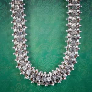 Antique Victorian Silver Collar Necklace Circa 1880