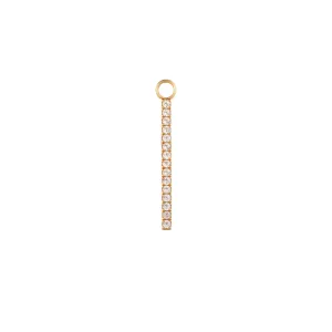 BARDOT | White Sapphire Bar Earring Charm