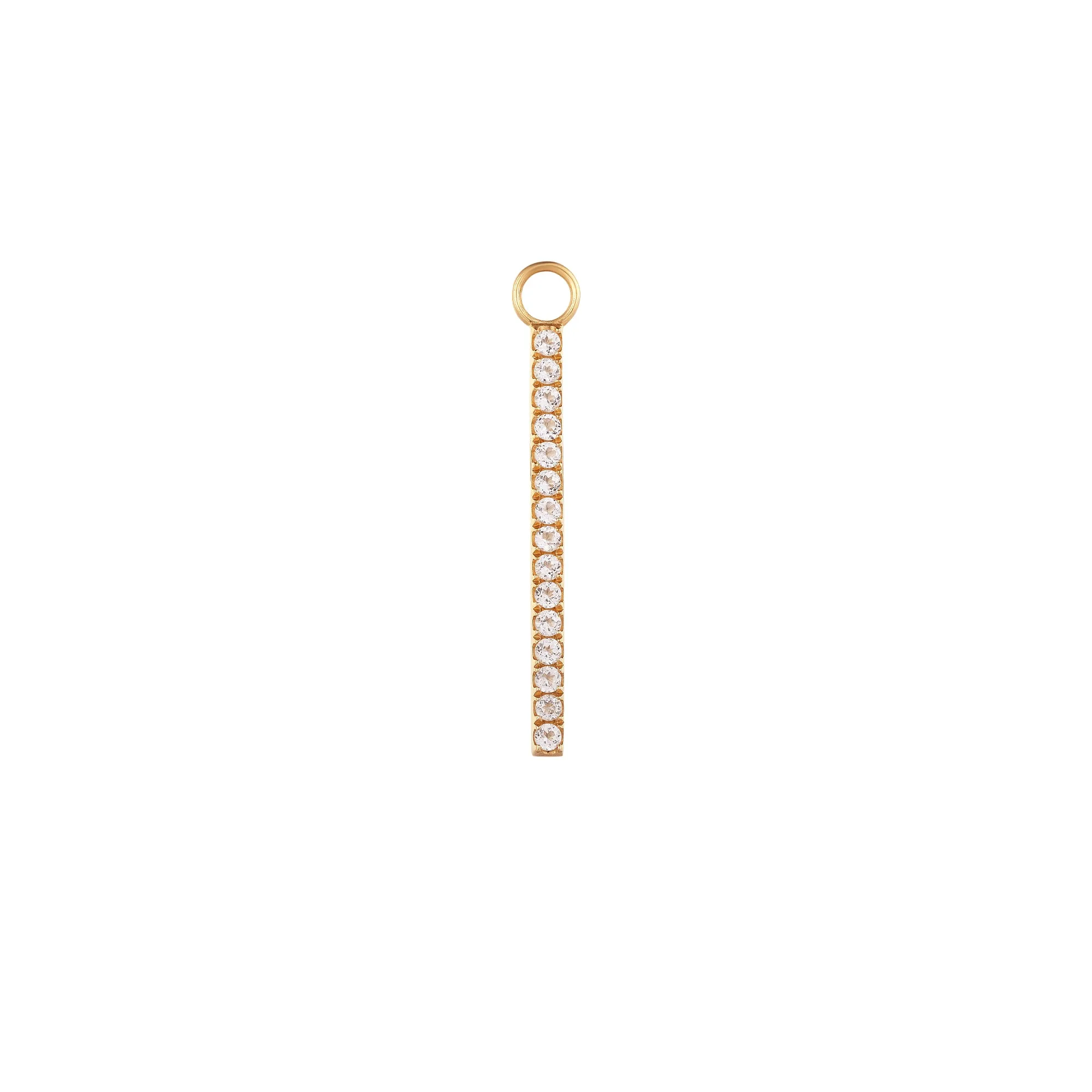 BARDOT | White Sapphire Bar Earring Charm