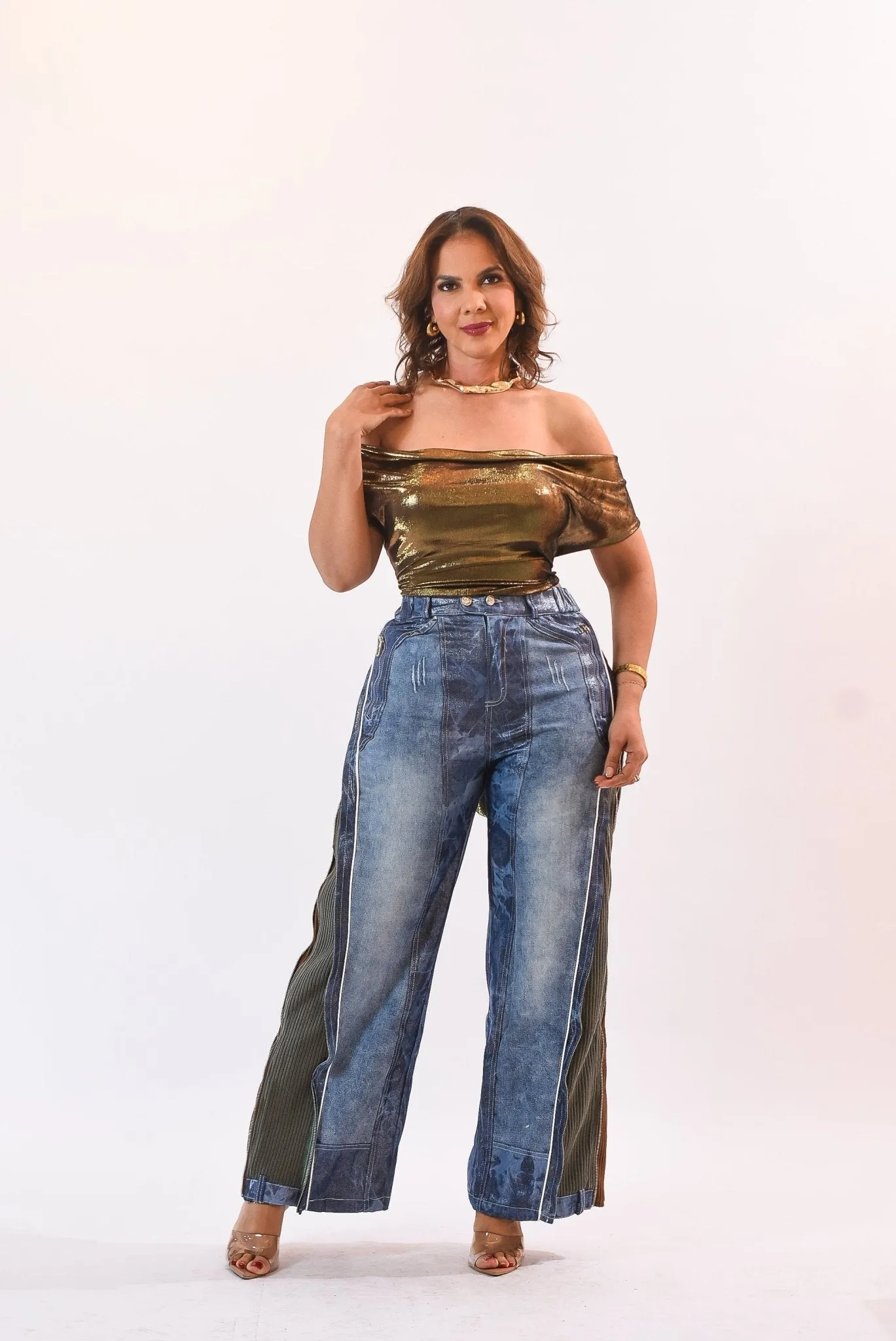 Beautiful Metalic Crop Top