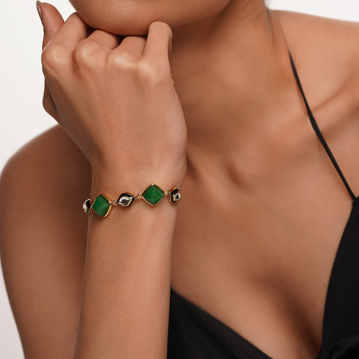 Begum Haute Evergreen Mirror Bracelet