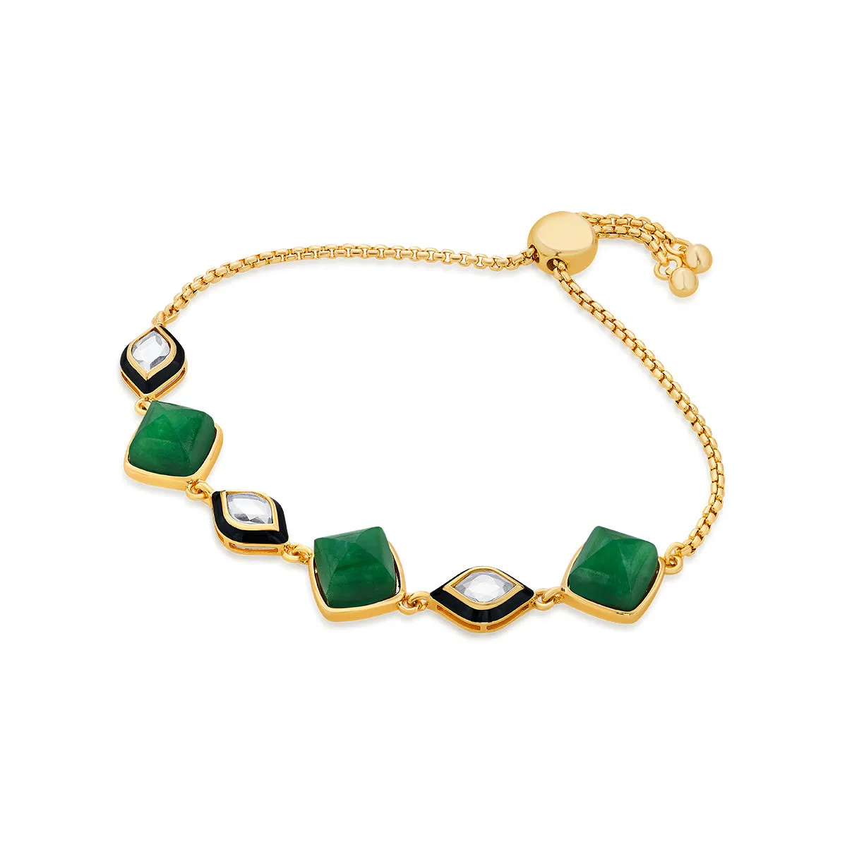 Begum Haute Evergreen Mirror Bracelet