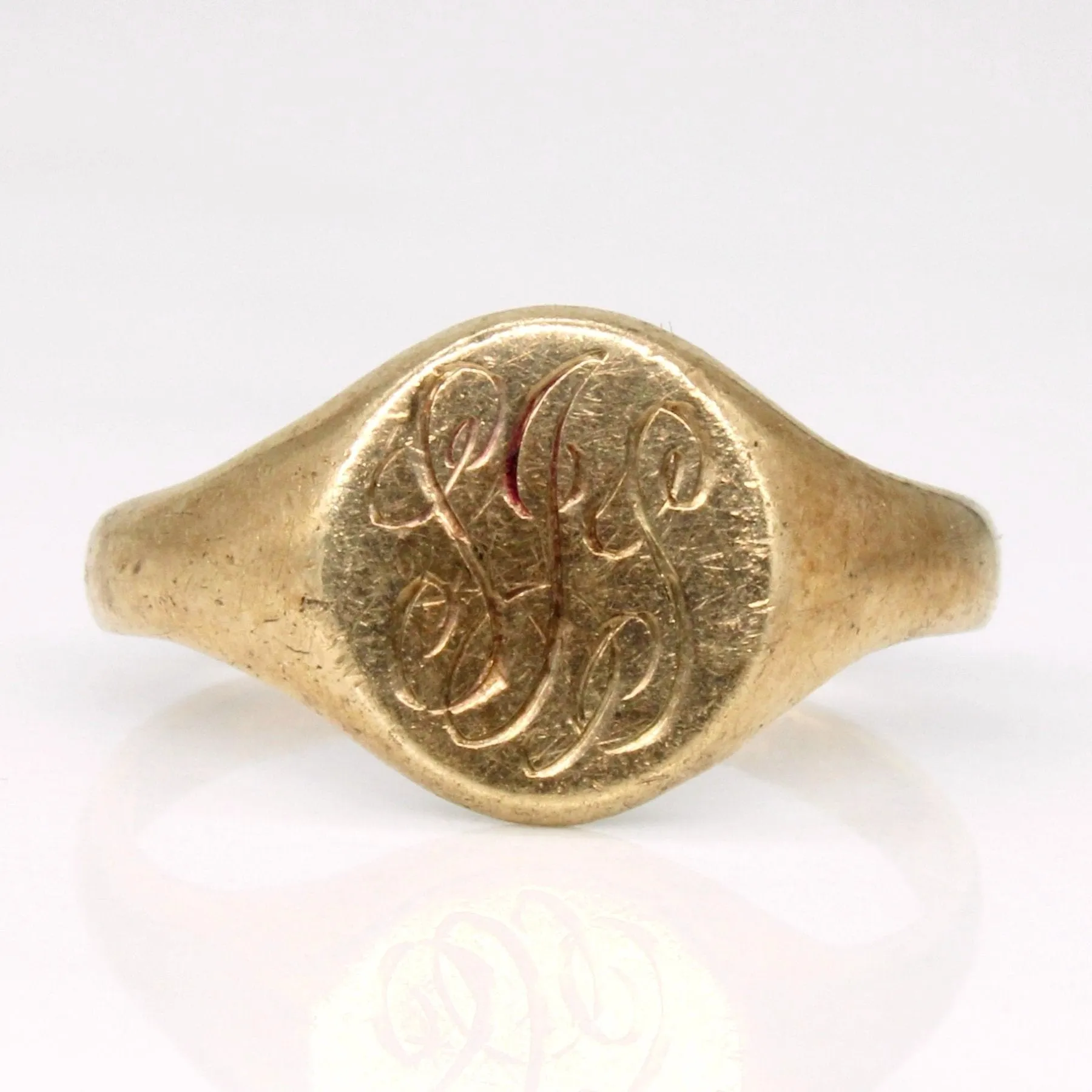 'Birks' 10k Yellow Gold Signet Ring | SZ 4.75 |