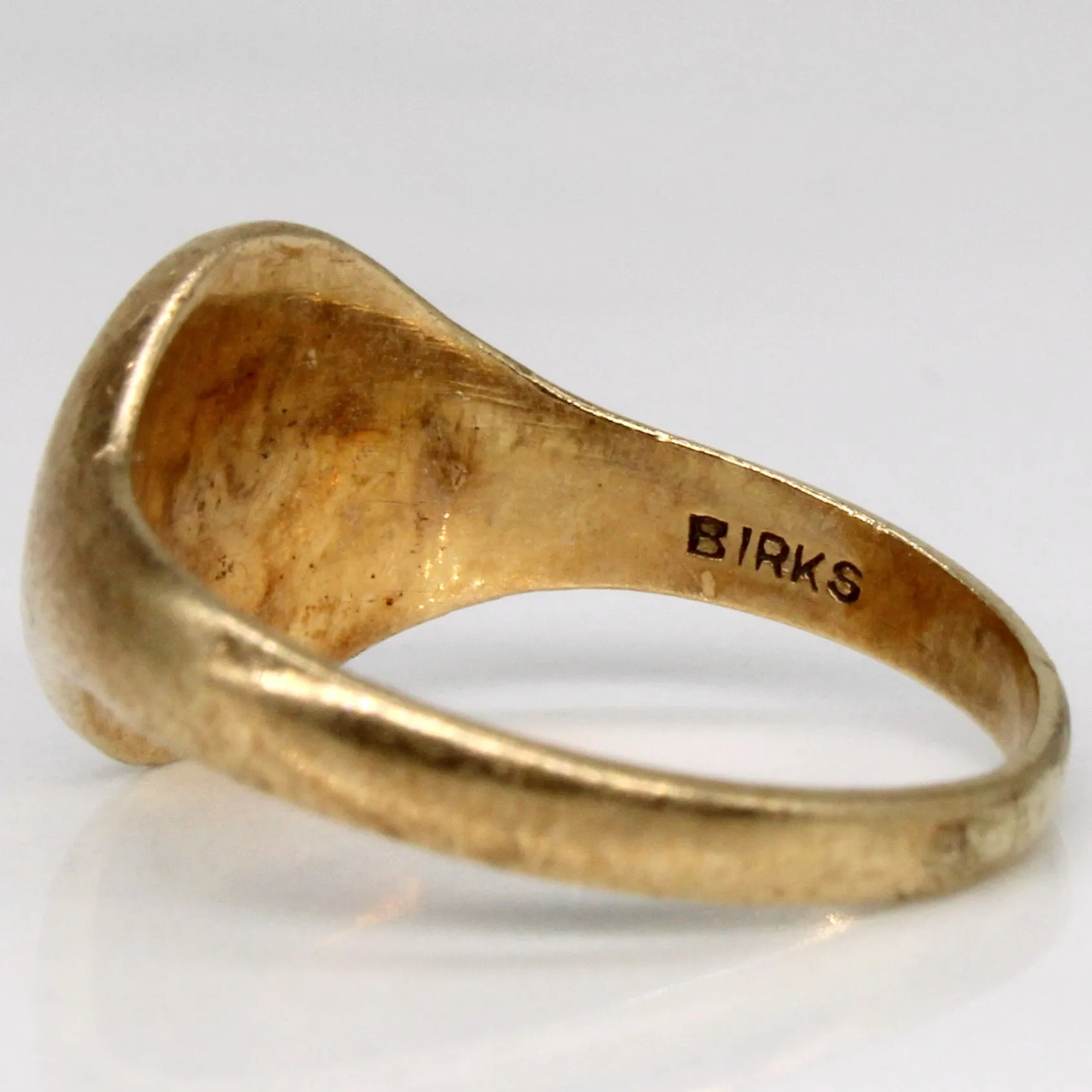 'Birks' 10k Yellow Gold Signet Ring | SZ 4.75 |
