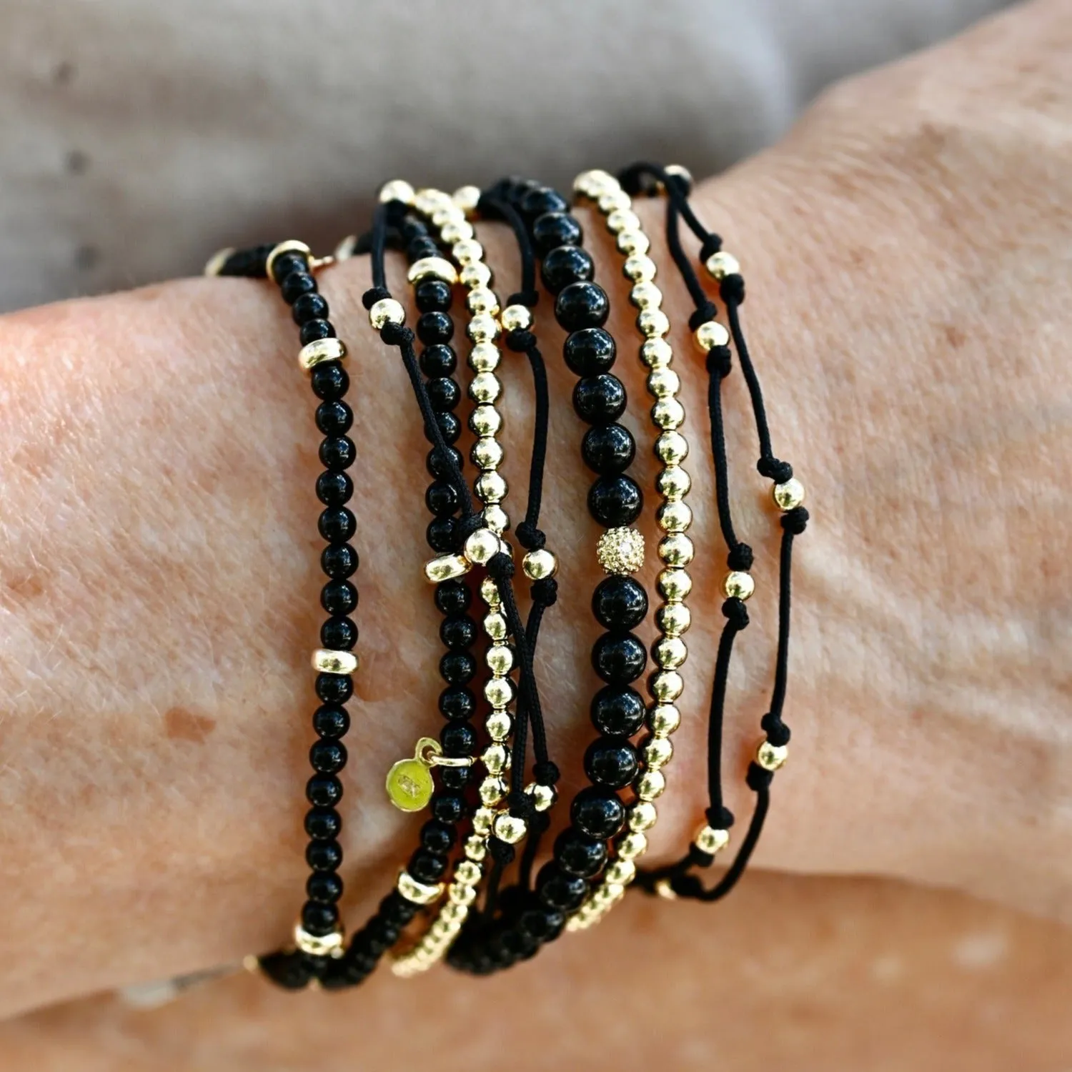 Black Onyx Bead Bracelet
