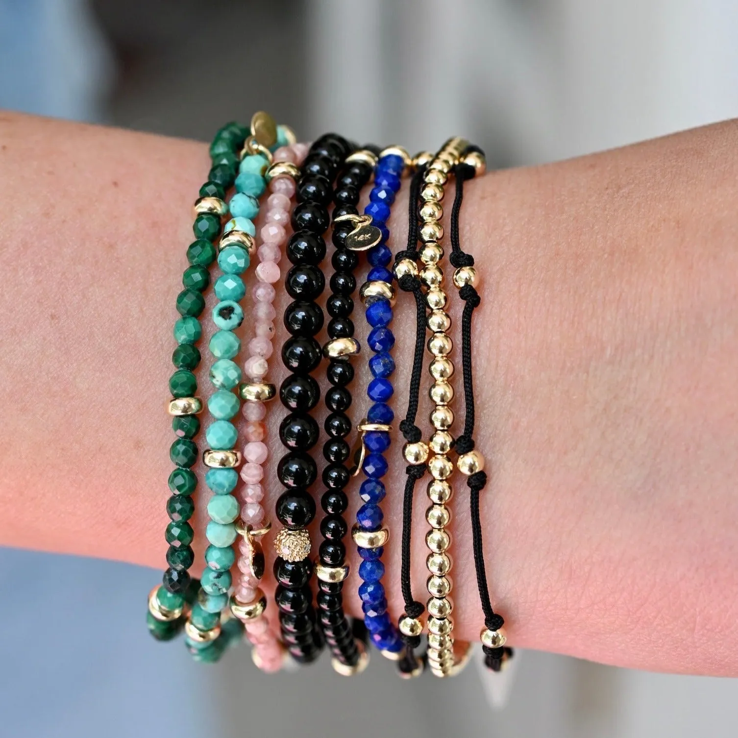 Black Onyx Bead Bracelet
