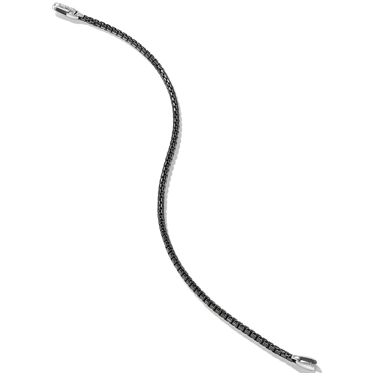 Box Chain Bracelet in Darkened Stainless Steel