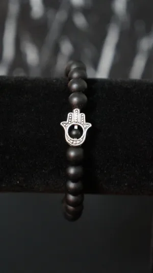 Bracelet - Black(Matte) Onyx Hamsa