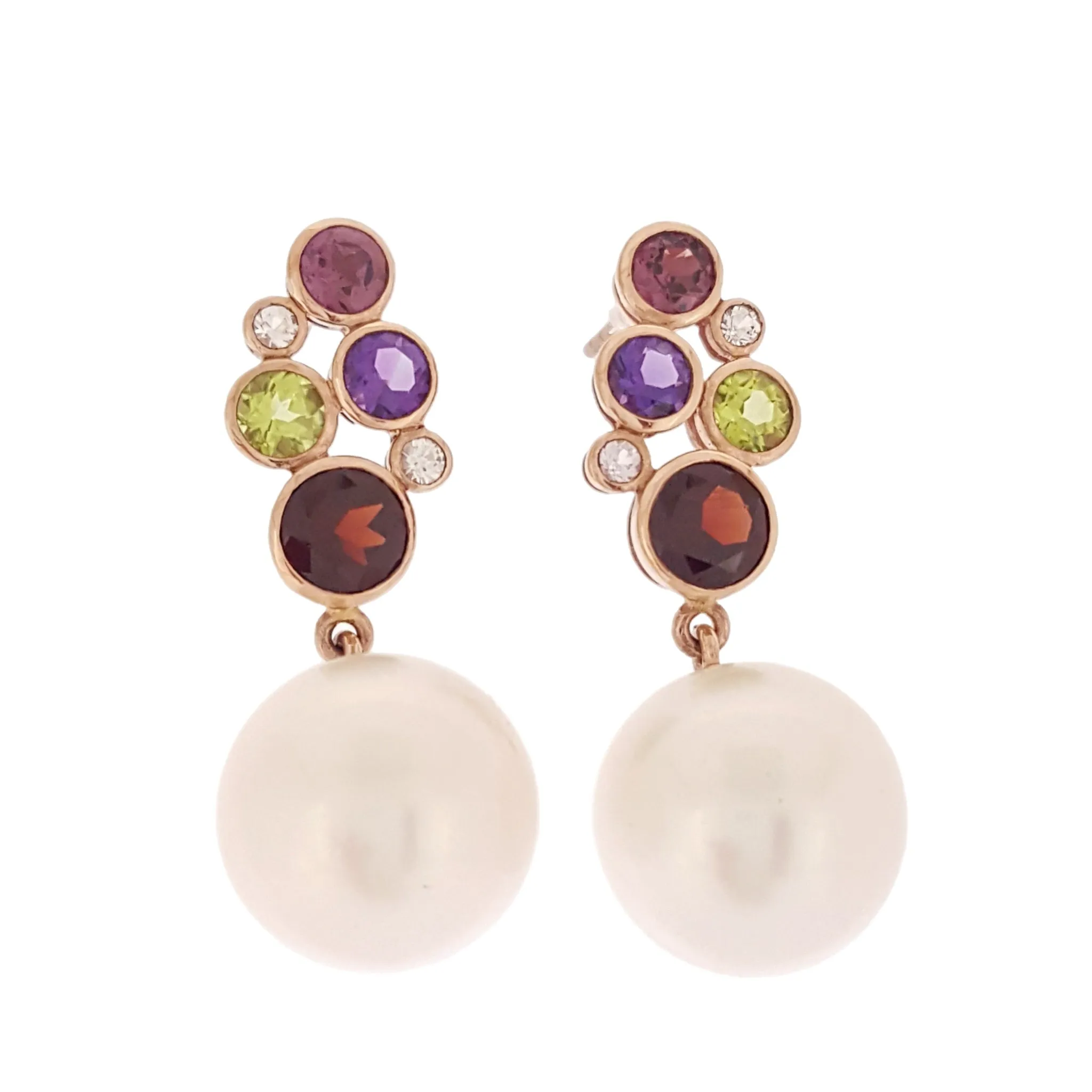 Broome Pearl Earrings "Plum Wine"