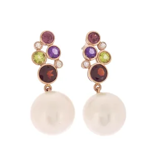 Broome Pearl Earrings "Plum Wine"