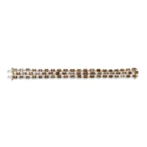 Brown Emerald Cut Diamond Bracelet