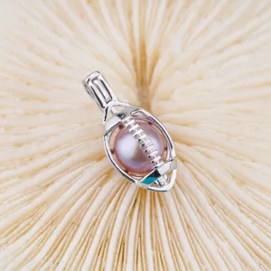 C030083 sterling silver Freshwater pearl cage pendant necklace jewelry locket for pearl party