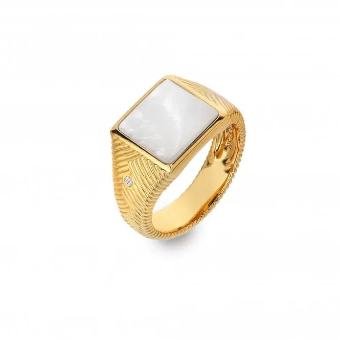 Calm Pearl Signet Ring DR249
