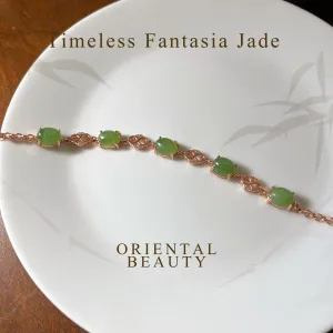 Certified genuine apple green Siberian nephrite jade Bracelet