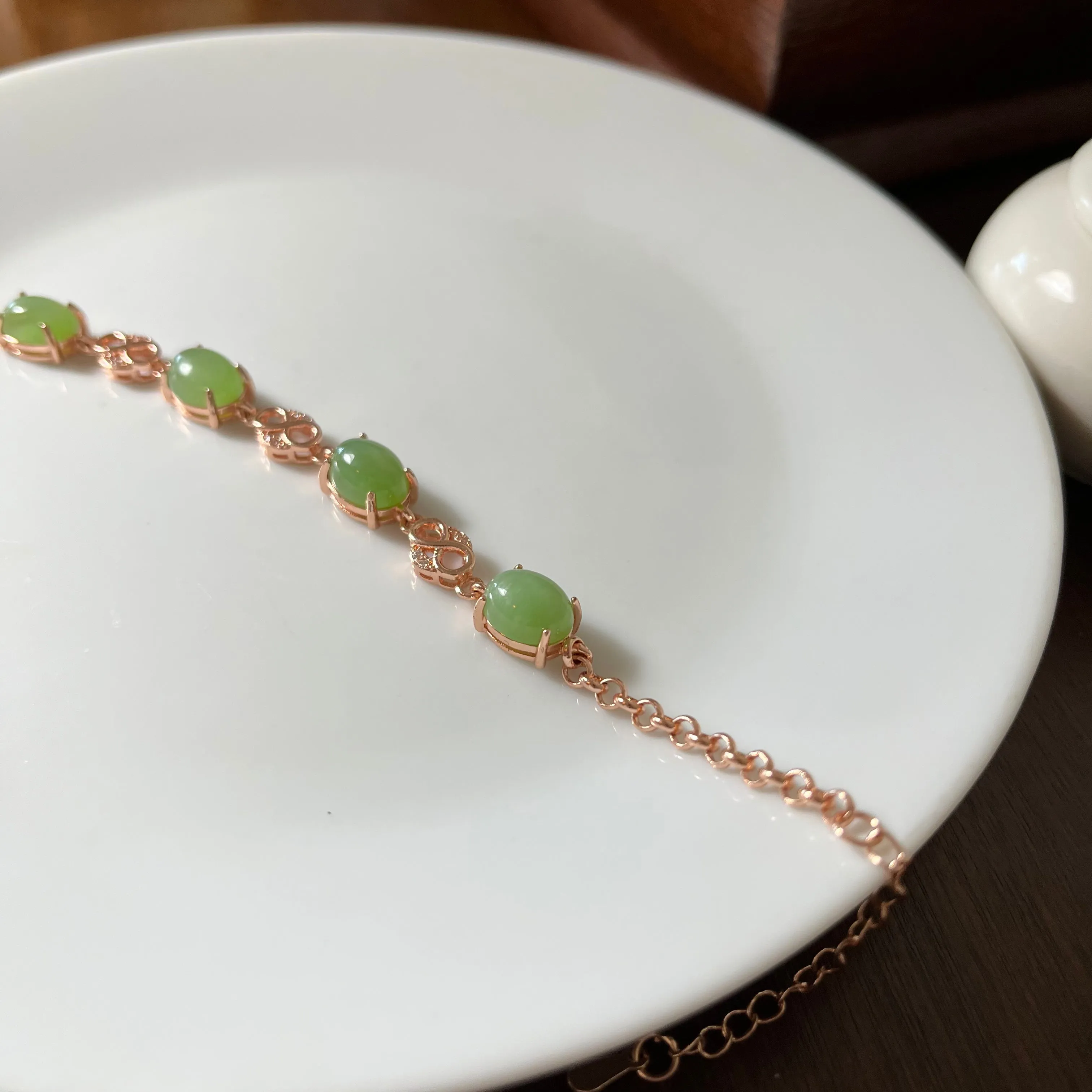 Certified genuine apple green Siberian nephrite jade Bracelet