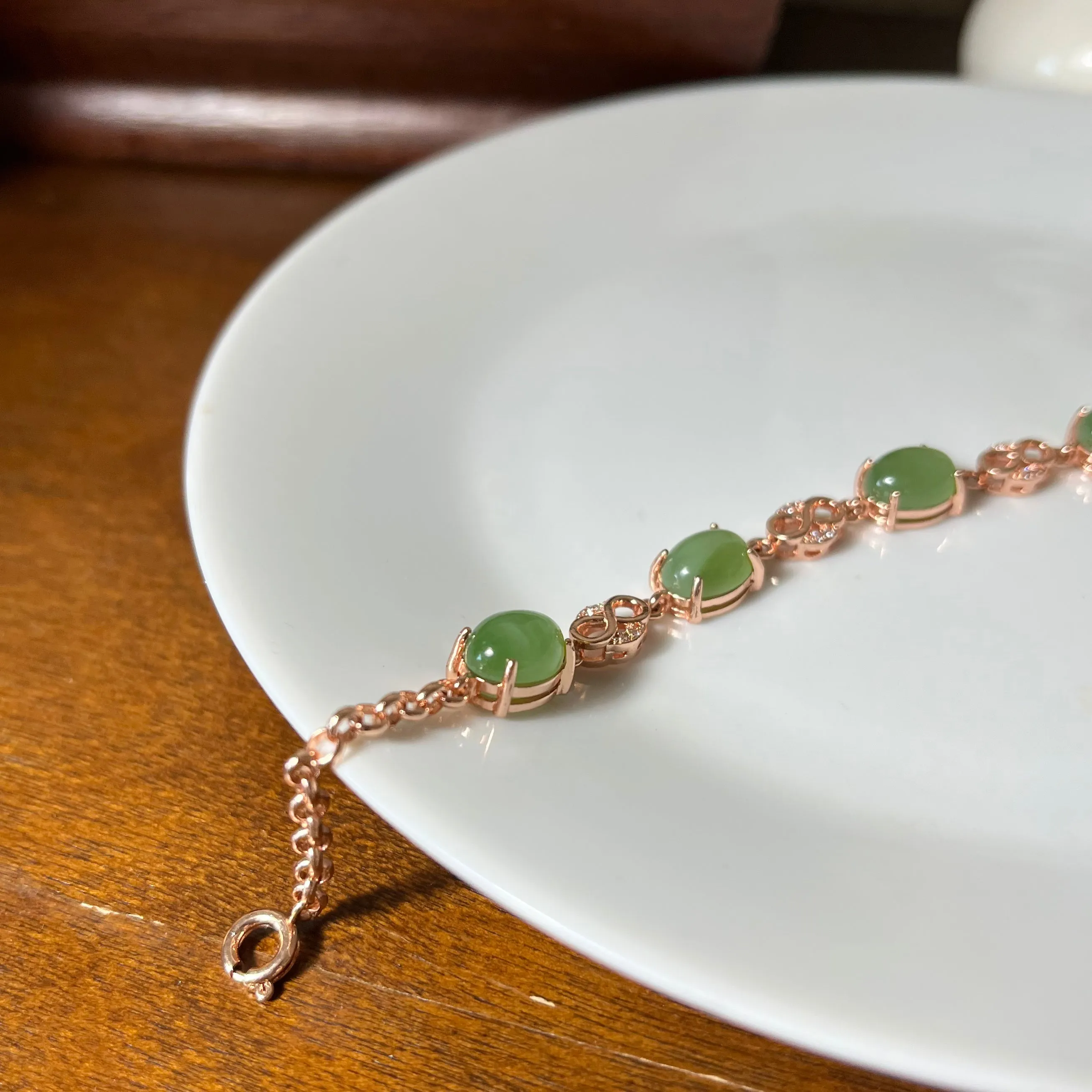 Certified genuine apple green Siberian nephrite jade Bracelet