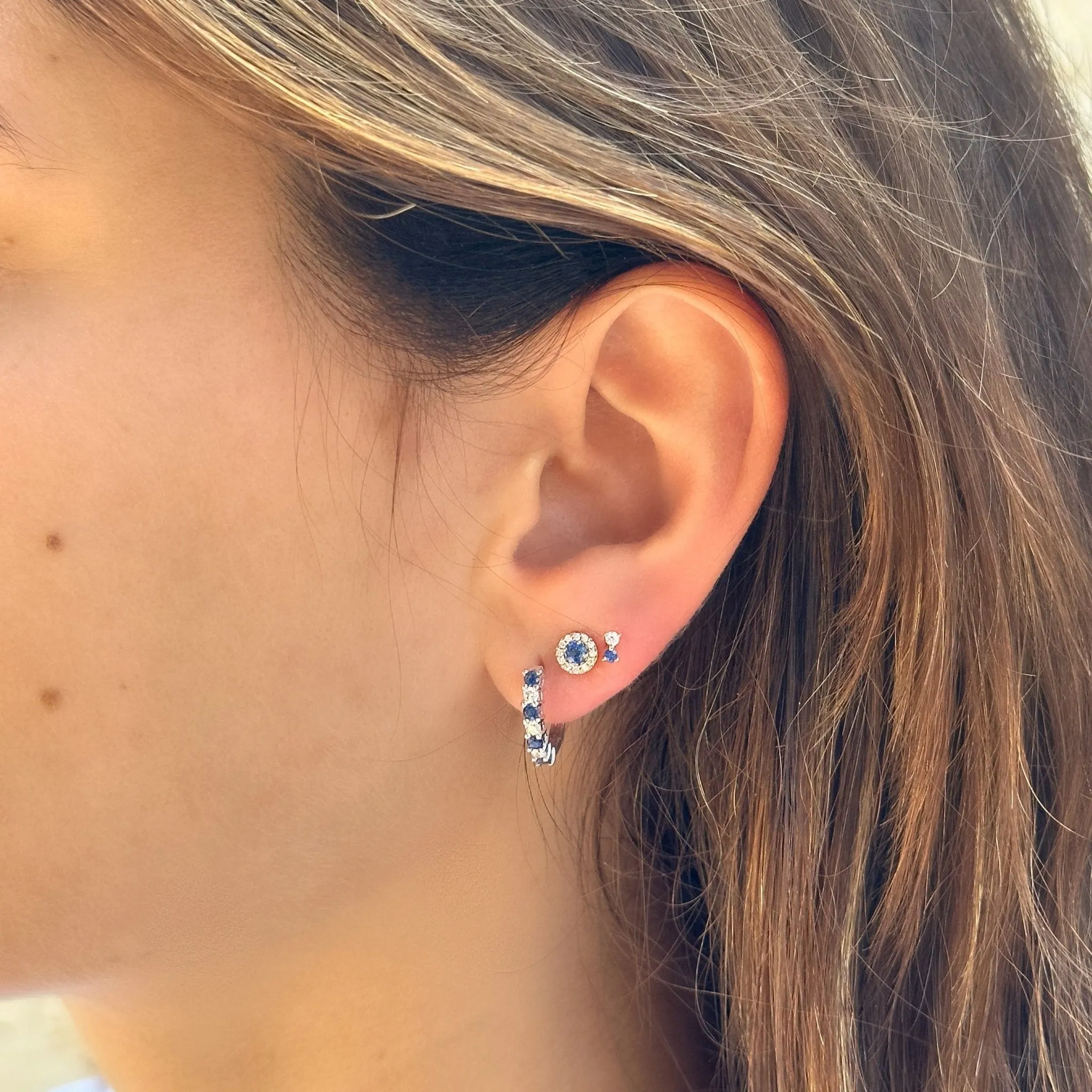 Chatham Sapphire Earrings