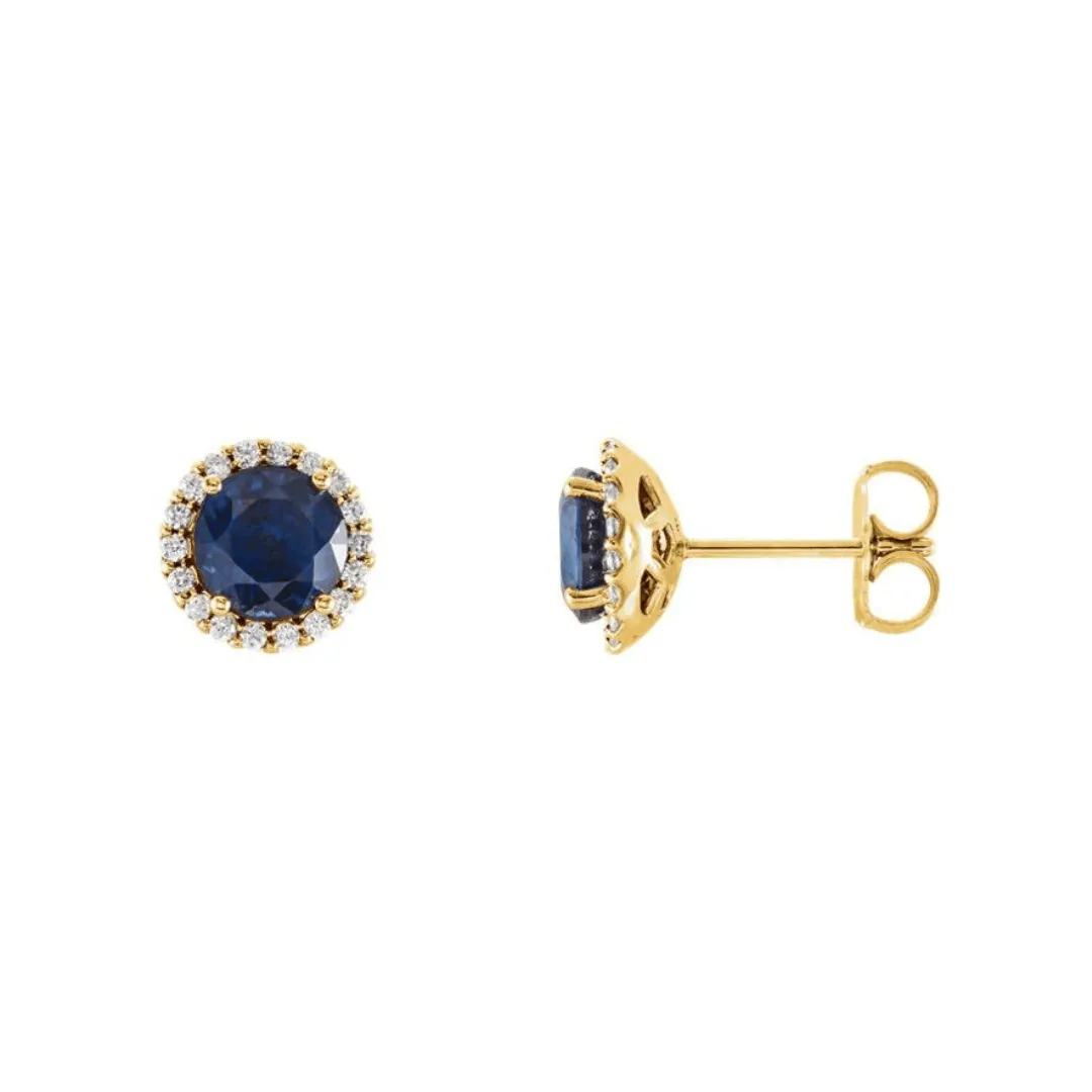 Chatham Sapphire Earrings